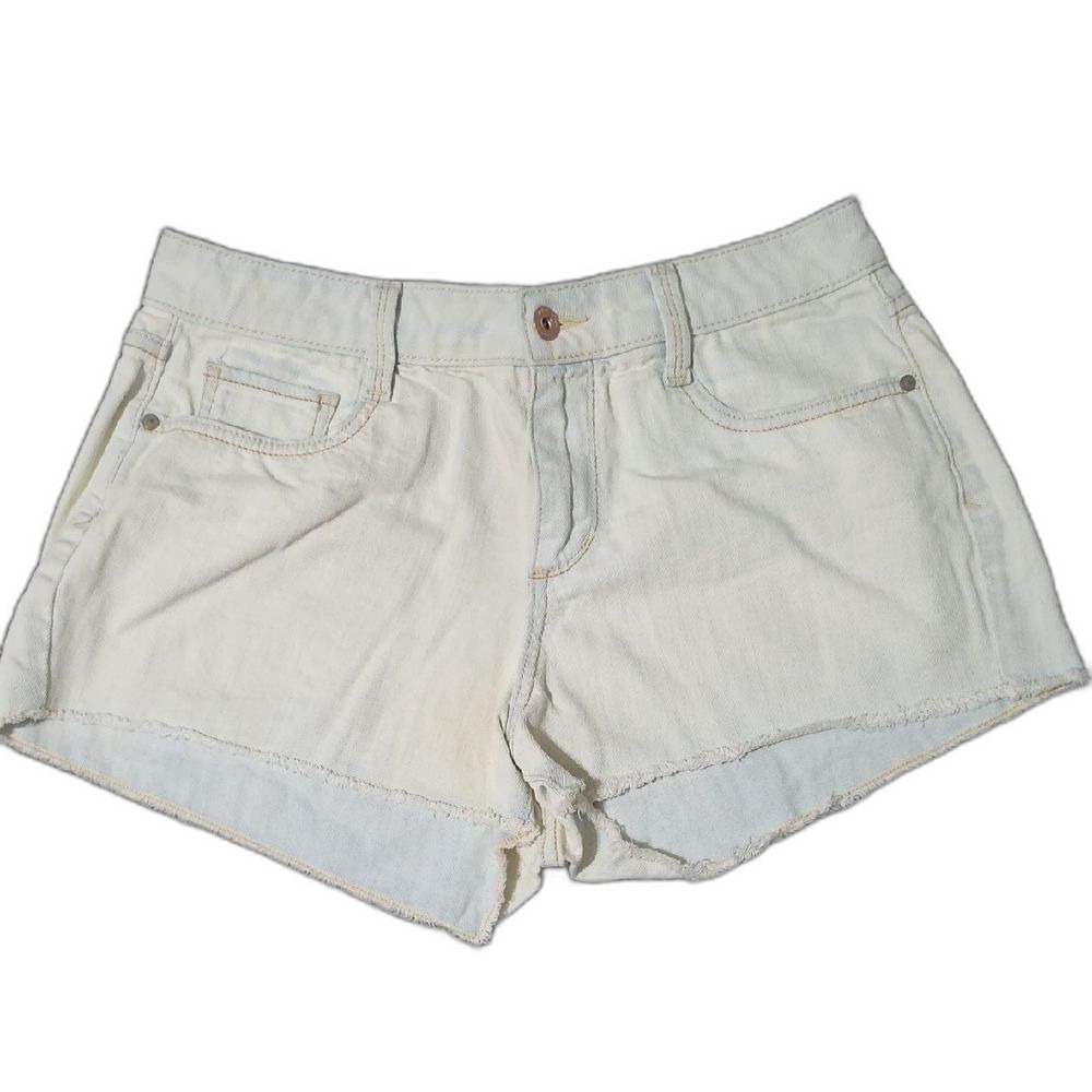 Arizona Jean Company Light Cream Denim Cutoff Shorts